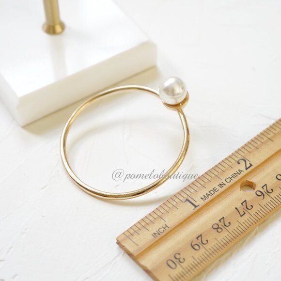 4/$25 Sugarfix by BaubleBar Pearl Hoop Earrings - Picture 3 of 3